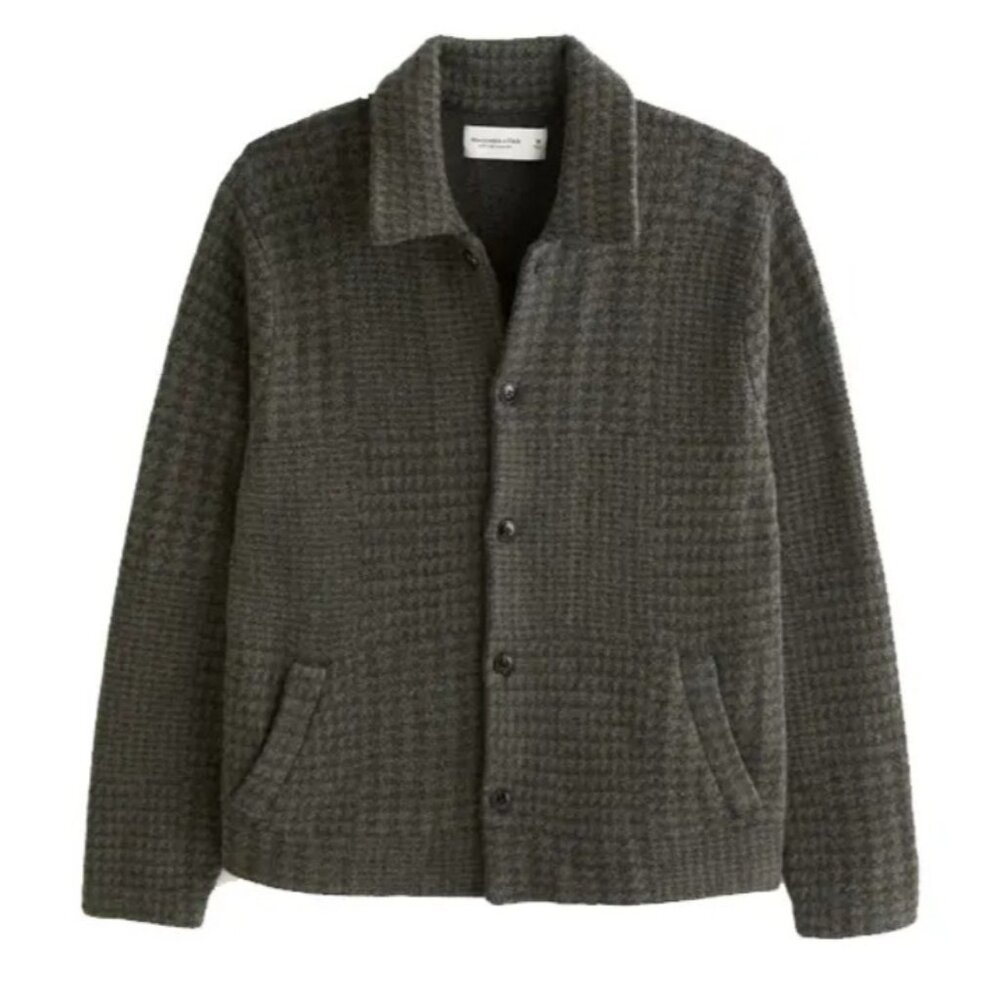 Abercrombie & Fitch Gray Checkered Jacket